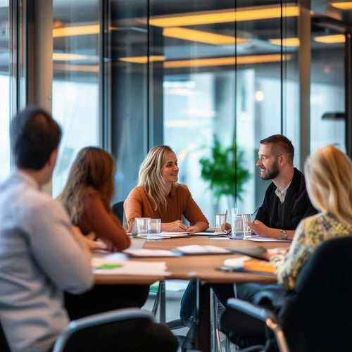 meeting to learn more about a clients needs